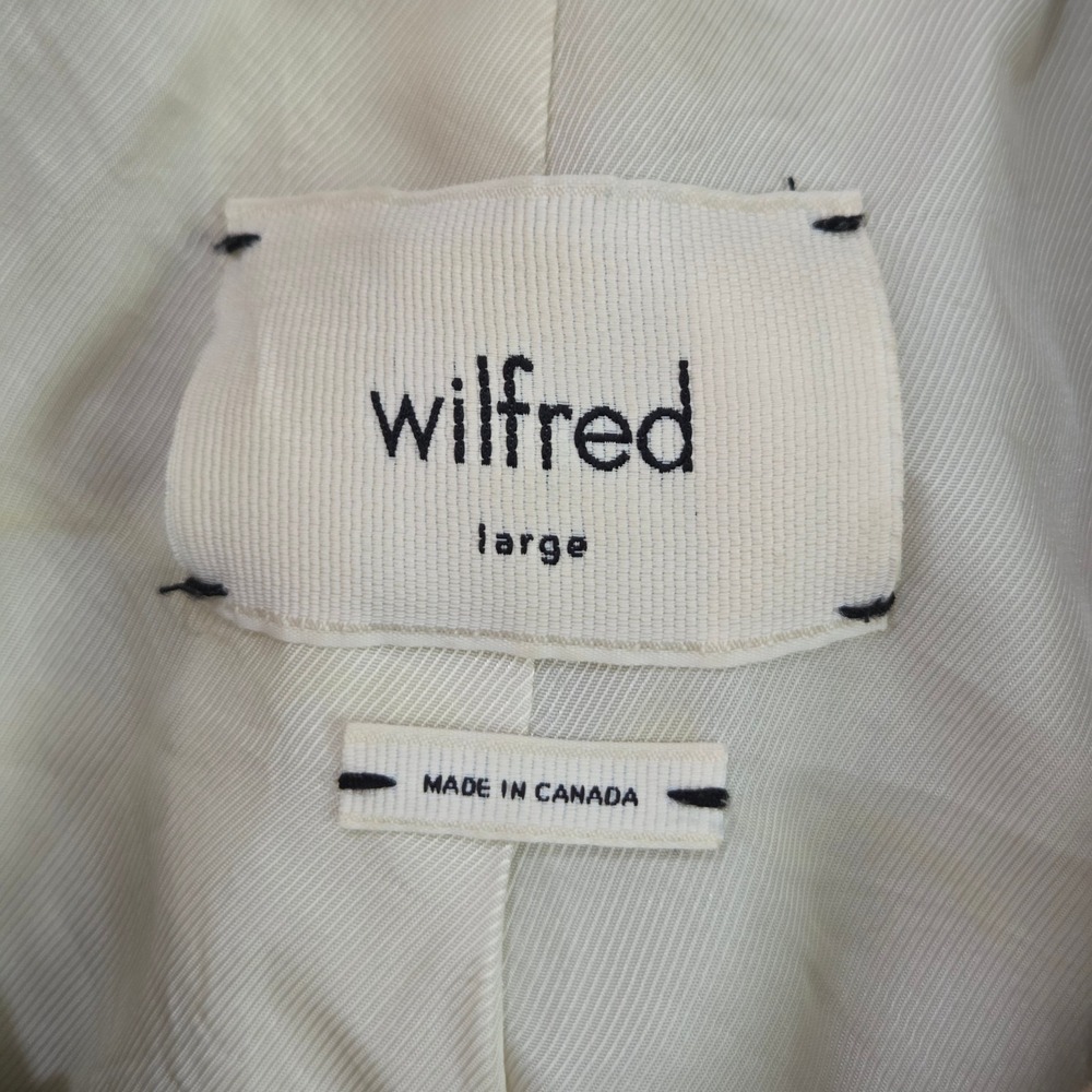 Wilfred‎ Peacoat Women's Large Wool Cashmere Deer Skin Double Breasted Luxury - Picture 7 of 16
